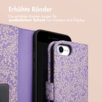 imoshion ﻿Design Klapphülle für das iPhone SE (2022 / 2020) / 8 / 7 / 6(s) - Purple White Flowers