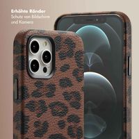 Selencia Sabi Backcover Leopardenmuster mit MagSafe Apple iPhone 12 (Pro) - Mocha Brown