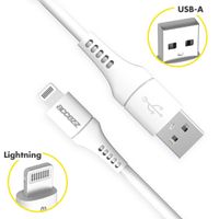 Accezz 2 Pack MFI-zertifiziertes Lightning- auf USB-Kabel - 2 m - Weiß