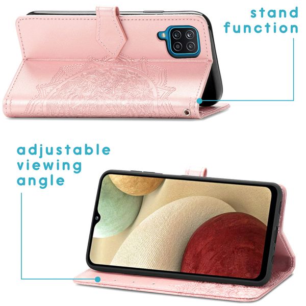 imoshion Mandala Klapphülle Samsung Galaxy A12 - Rosé gold