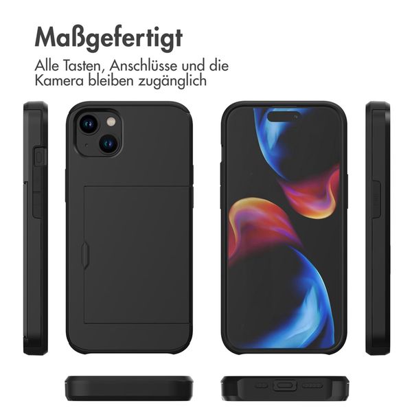imoshion Backcover mit Kartenfach Apple iPhone 15 Plus - Schwarz