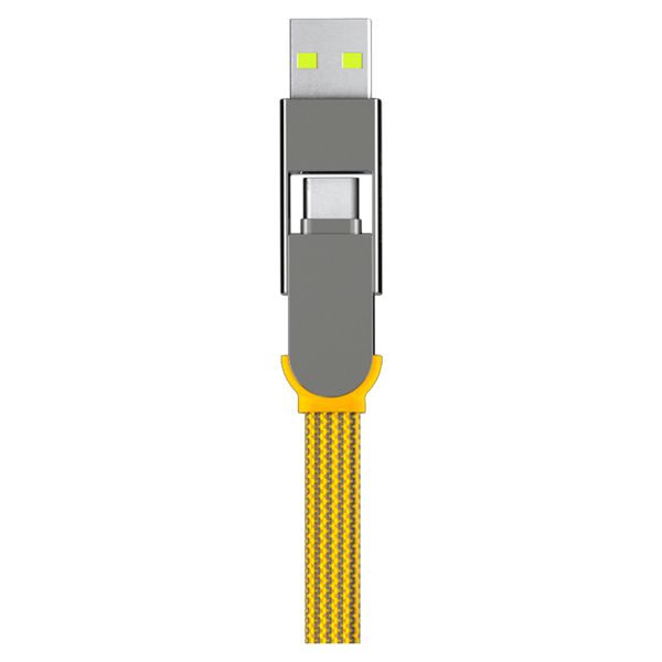 Rolling Square inCharge® XL 6-in-1-Schnellladekabel - 30 cm - Yellow