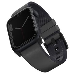 Uniq Straden Wasserdichtes Lederarmband für die Apple Watch Series 1 bis 10 / SE / Ultra (2) (44/45/46/49 mm) - Rhino Grey