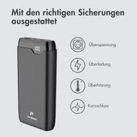 imoshion Powerbank 27.000 mAh + Accezz Ultra Slim GaN Ladegerät + Accezz USB-C- auf USB-C-Kabel - 1 Meter - Schwarz