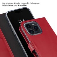 Selencia Echtleder Klapphülle für das iPhone 16 Pro Max - Rot