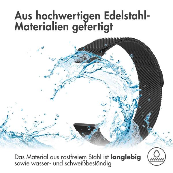 imoshion Magnetisches Milanaise Armband -   Universelle 24 mm Anschluss - Schwarz