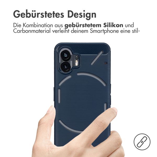 imoshion Brushed Back Cover Nothing Phone (2) - Dunkelblau
