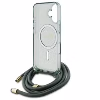 Guess MagSafe IML Back Cover mit crossbody cord Apple iPhone 16 - Grün