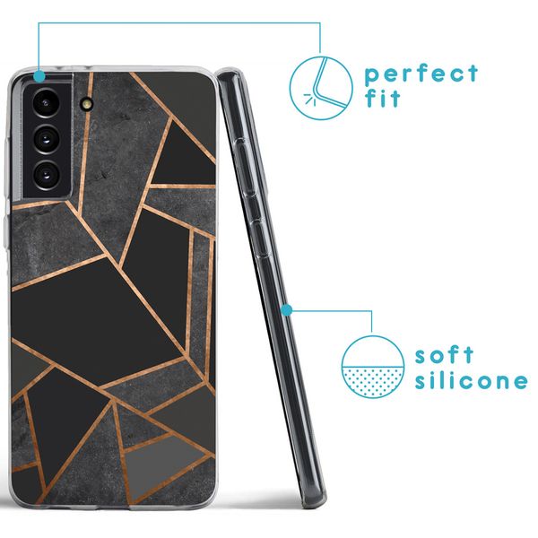 imoshion Design Hülle Samsung Galaxy S21 - Black Graphic