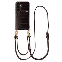 Selencia Nova Echtleder Backcover mit Kartenhalter Samsung Galaxy S25 - Dark Chocolate