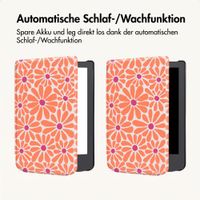 imoshion Design Slim Hard Case Klapphülle Pocketbook Verse / Verse Lite / Verse Pro / Vivlio Light / Light HD - Orange Flowers Connect