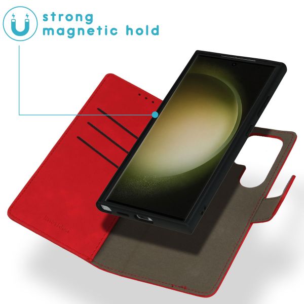 imoshion Entfernbare 2-1 Luxus Klapphülle Samsung Galaxy S24 Ultra - Rot