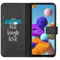 imoshion Design TPU Klapphülle Galaxy A21s - Live Laugh Love