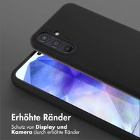 Selencia SilikonHülle mit abnehmbarem Band Samsung Galaxy A55 - Schwarz