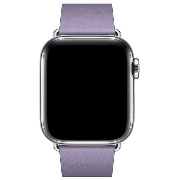 Apple Leather Band Modern Buckle für das  Apple Watch Series 1 t/m 9 / SE (38/40/41 mm) | Series 10 / 11 (42 mm) - Größe S - Lila