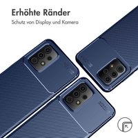 imoshion Carbon-Hülle für das Samsung Galaxy A52(s) (5G/4G) - Blau