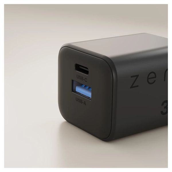 Zens Kompaktes Ladegerät USB-C / USB-A 30W - Netzteil - Schwarz