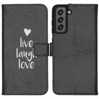 imoshion Design TPU Klapphülle Galaxy S21 FE - Live Laugh Love