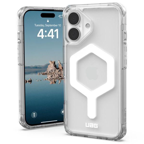 UAG Plyo Backcover MagSafe für das iPhone 16 - Ice / White