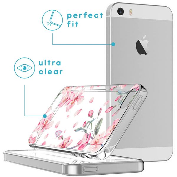 imoshion Design Hülle iPhone 5 / 5s / SE - Blume - Rosa