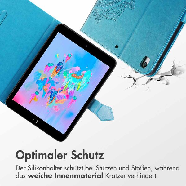 imoshion Mandala Klapphülle Apple iPad 9 (2021) 10.2 Zoll / iPad 8 (2020) 10.2 Zoll / iPad 7 (2019) 10.2 Zoll - Türkis