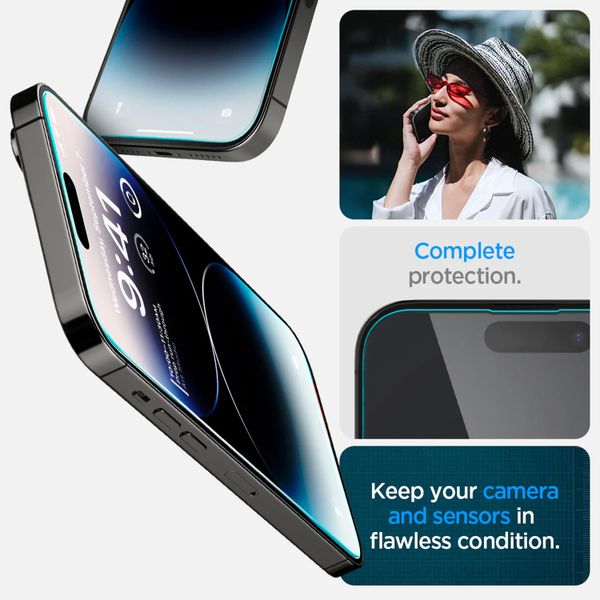 Spigen GLAStR Fit Displayschutzfolie  + Applicator 2-pack für das Apple iPhone 14 Pro