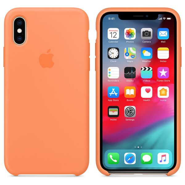 Apple Silikon-Case Papaya für das Apple iPhone Xs / X