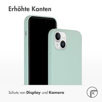 Accezz Liquid Silikoncase für das iPhone 15 Plus - Sky Blue