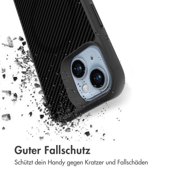 imoshion Rugged Hybrid Carbon Case mit MagSafe Apple iPhone 15 - Schwarz