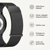 imoshion Mailändische Magnetarmband -   Universelle 20 mm Anschluss - Schwarz