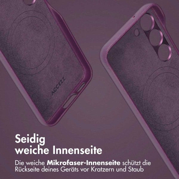 Accezz 2-in-1 Klapphülle aus Leder mit MagSafe für das Samsung Galaxy S23 - Heath Purple