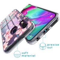 imoshion Design Hülle Samsung Galaxy A40 - Blume - Rosa