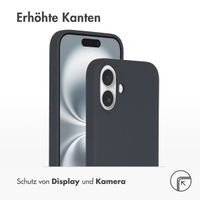 Accezz Liquid Silikoncase mit MagSafe für das iPhone 16 Plus - Dunkelblau