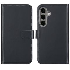 Selencia Echtleder Klapphülle Samsung Galaxy S25 - Schwarz