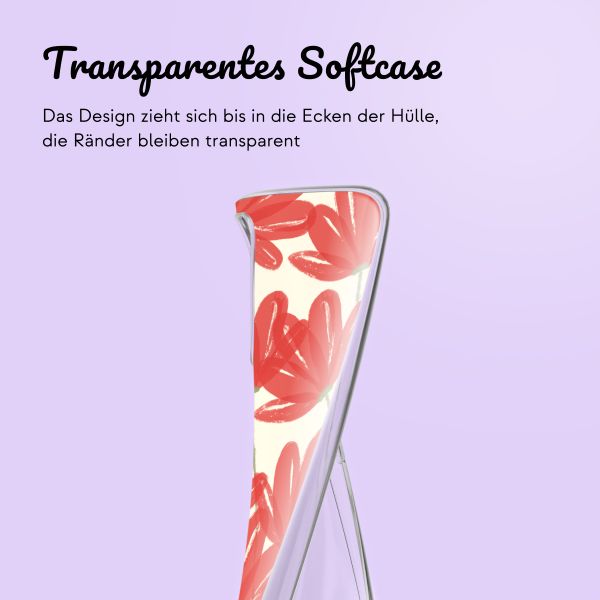 Personalisierte Hülle mit Blumen Samsung Galaxy A54 (5G) - Transparent