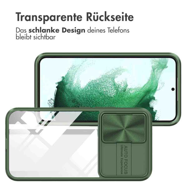 imoshion Back Cover mit Kameraschieber für das Samsung Galaxy S23 FE - Dunkelgrün