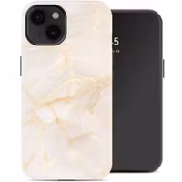 Selencia Vivid Back Cover Apple iPhone 14 - Golden Beige Marble