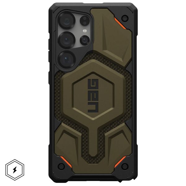 UAG Monarch Pro Backcover für das Samsung Galaxy S25 Ultra - Kevlar Element Green