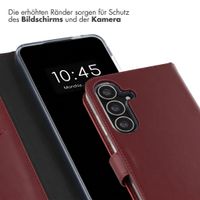 Selencia Echtleder Klapphülle Samsung Galaxy S25 FE - Burgundy