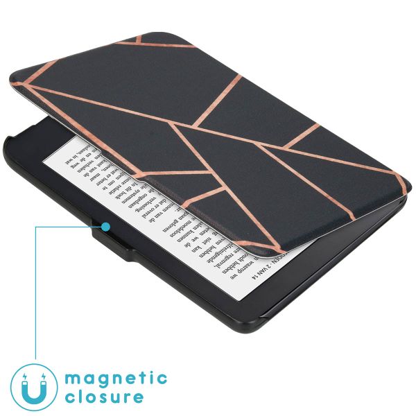 imoshion Design Slim Hard Case Klapphülle Kobo Clara 2E / Tolino Shine 4 - Black Graphic