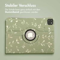 imoshion 360° drehbare Design Klapphülle Apple iPad Pro 11 (2024) M4 - Green Flowers