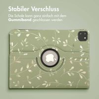 imoshion 360° drehbare Design Klapphülle für das iPad Pro 11 (2024) M4 - Green Flowers