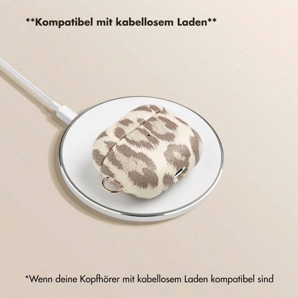 Selencia Sabi Hülle Panthermuster  Apple Airpods 3 - Soft Ivory