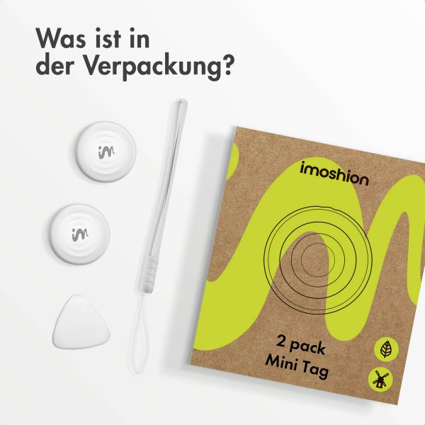 imoshion Wireless Tag - Bluetooth-Tracker für iOS - 2 pack - Weiß