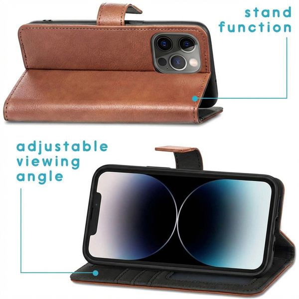 imoshion Luxuriöse Klapphülle Apple iPhone 13 Pro Max - Braun