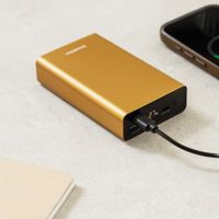 imoshion Ultra Series Aluminium Powerbank 20.000 mAh - Schnellladen bis 33W - Gold