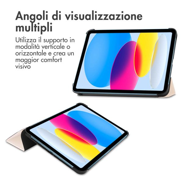 imoshion Trifold Klapphülle Apple iPad 11 (2025) 11 Zoll A16 / iPad 10 (2022) 10.9 Zoll - Beige