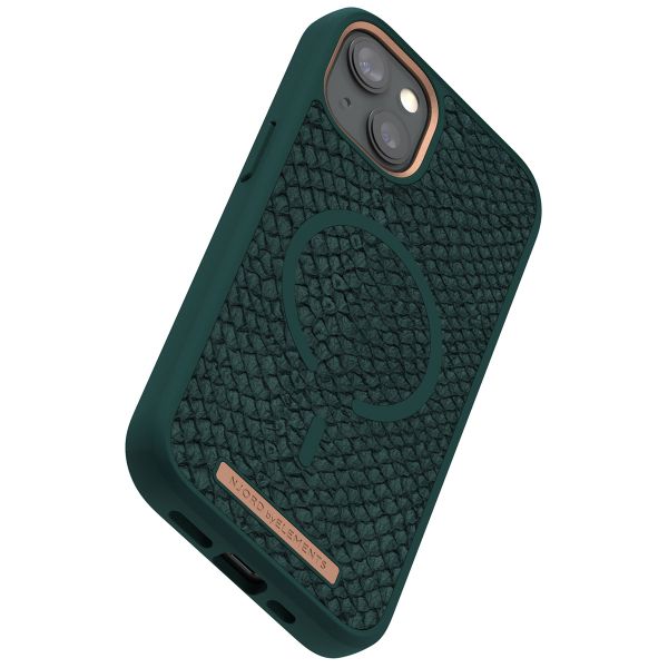 Njorð Collections Salmon Leather MagSafe Case für das iPhone 13 - Dark Green