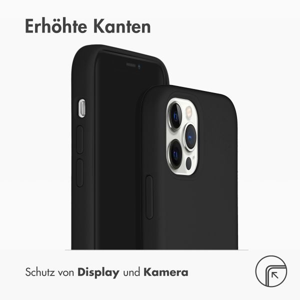 Accezz Liquid Silikoncase für das iPhone 12 (Pro) - Schwarz