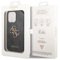 Guess 4G Metal Logo Back Cover Apple iPhone 15 Pro - Grau